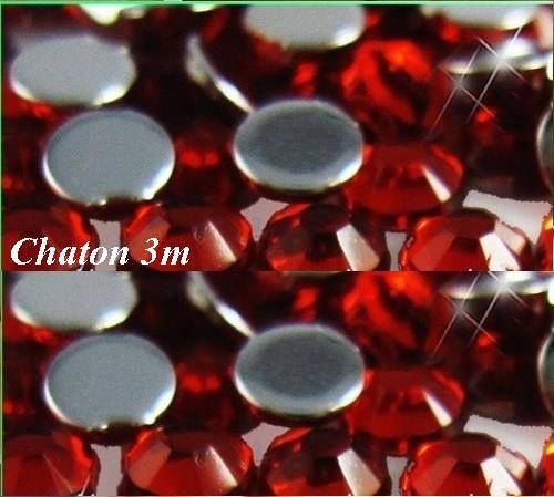 Strass Chaton 3m 5GR Cor:015 Vermelho