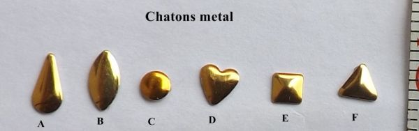 Chatons Metal- Pct c/ 200 unid