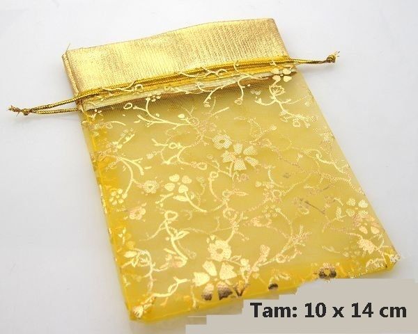 Saquinho Organza Dourado